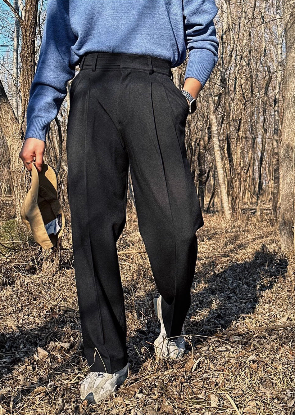 European Goods High Waist Suit Pants Male