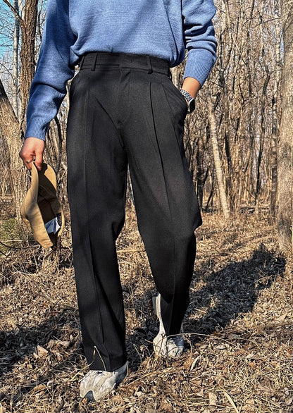 European Goods High Waist Suit Pants Male