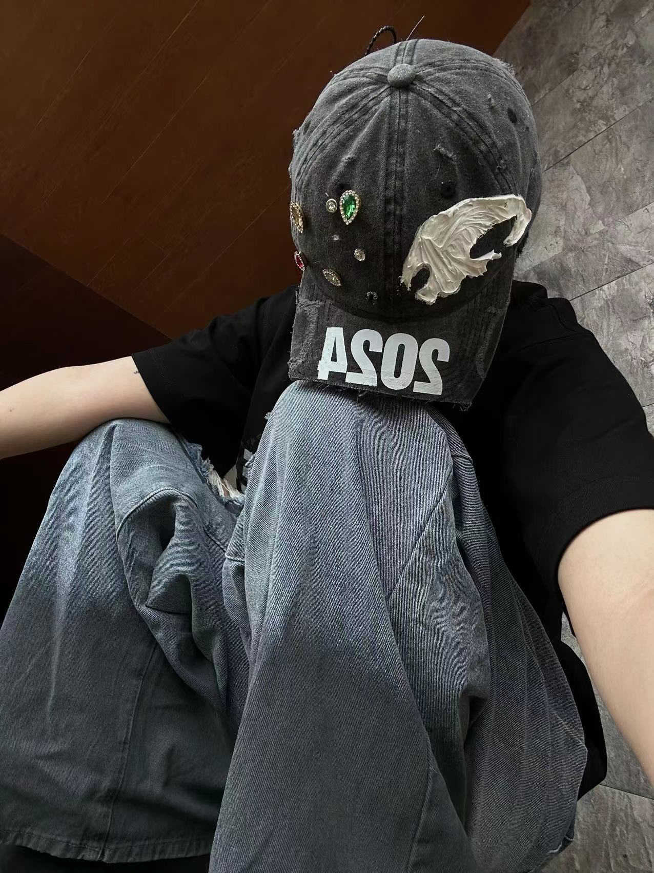 Cut Washed Old Baseball Big Head Circumference Worn Hat