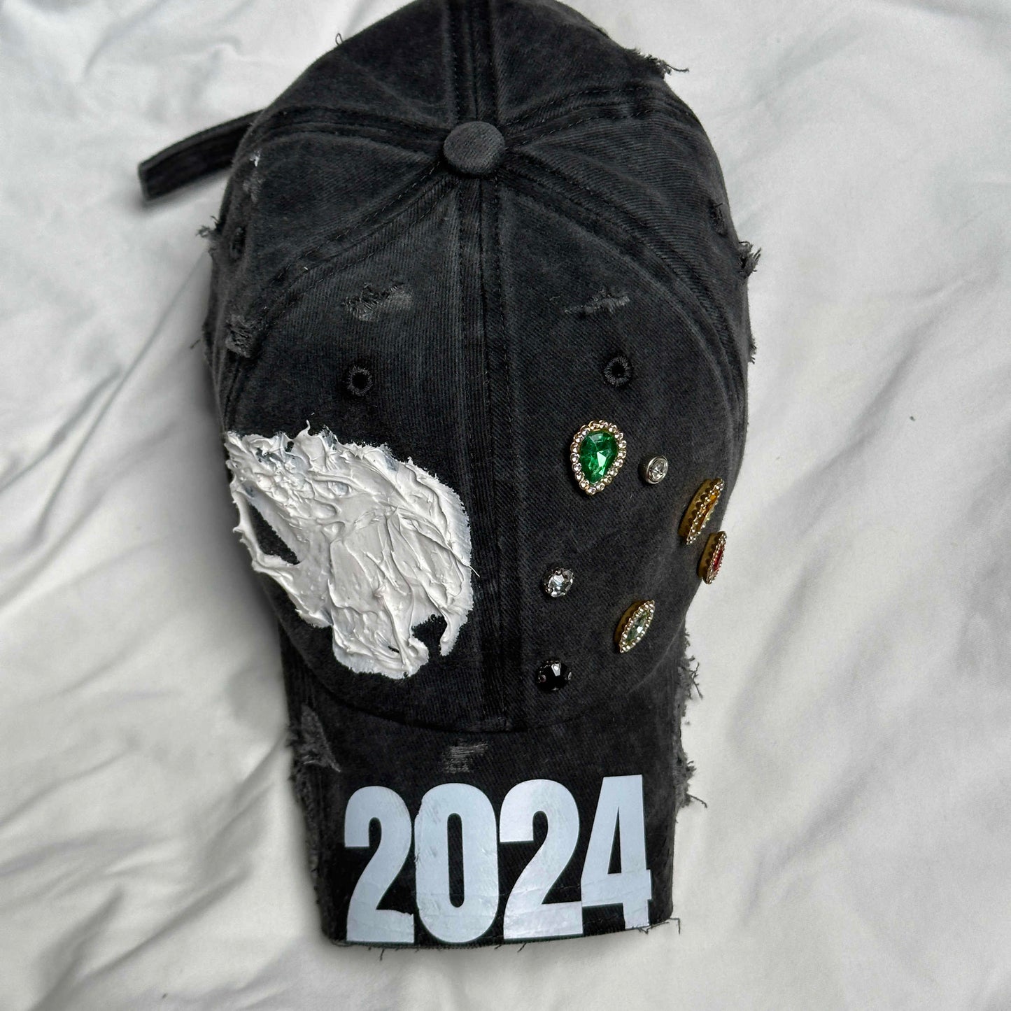 Cut Washed Old Baseball Big Head Circumference Worn Hat