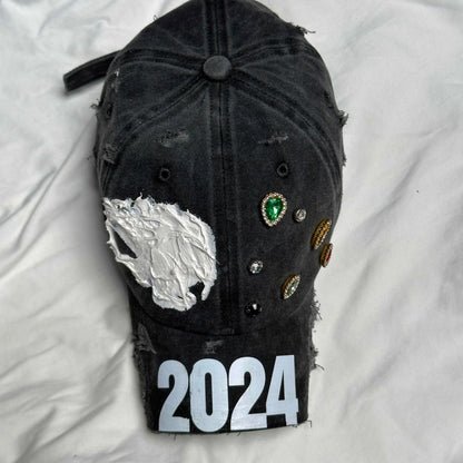 Cut Washed Old Baseball Big Head Circumference Worn Hat