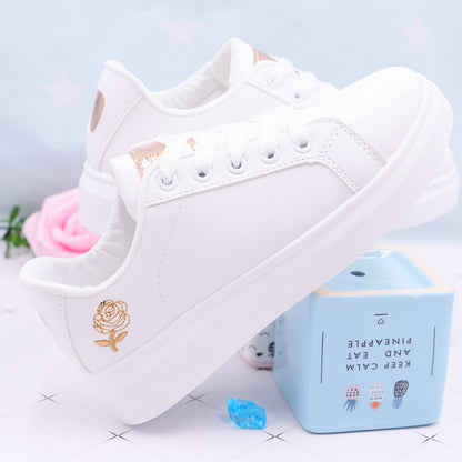 White Women Rose Shoes