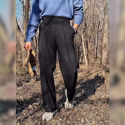 European Goods High Waist Suit Pants Male
